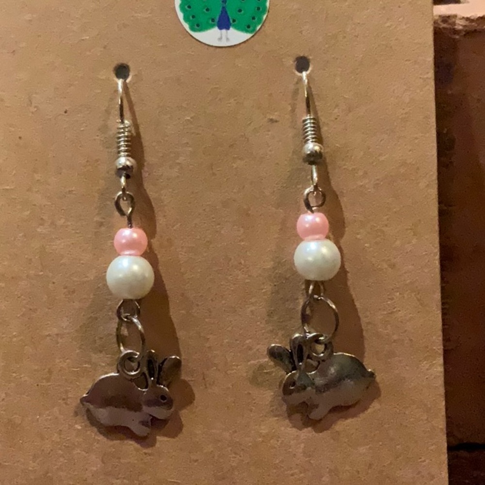 Adorable Handmade Bunny Earrings 🐰🌸